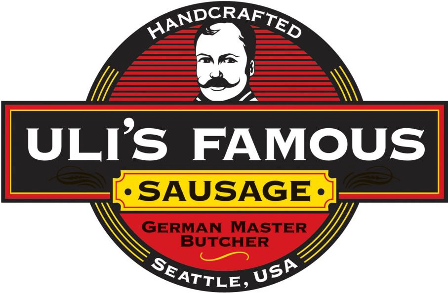 ULI'S FAMOUS · SAUSAGE · GERMAN MASTER BUTCHER HANDCRAFTED SEATTLE, USA