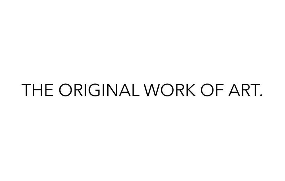 THE ORIGINAL WORK OF ART.