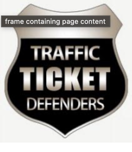FRAME CONTAINING PAGE CONTENT TICKET TRAFFIC DEFENDERS